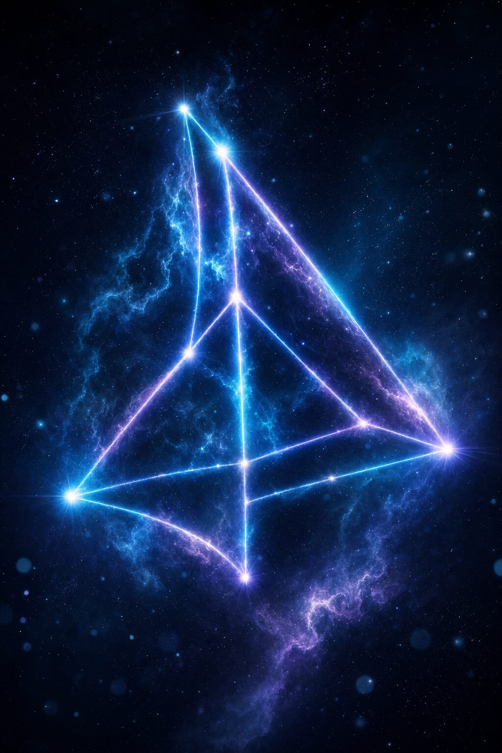 Stylised constellation forming a sail — the Vela brand mark